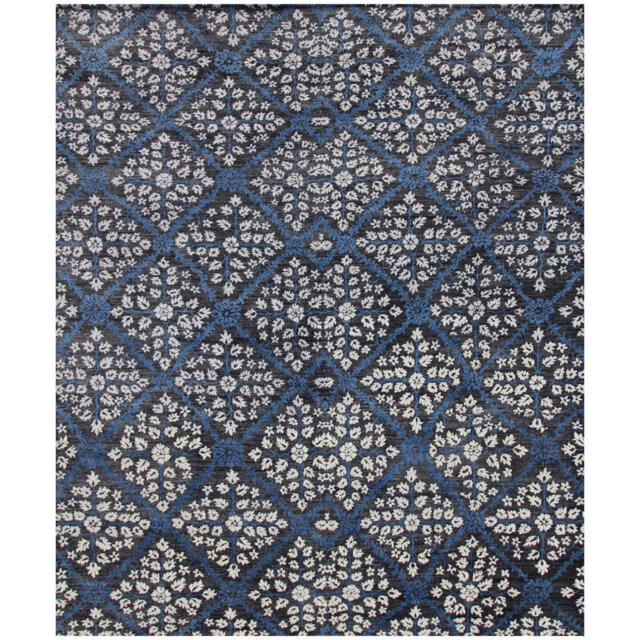 Geometric Hand Knotted 243cm X 296cm Area Rug