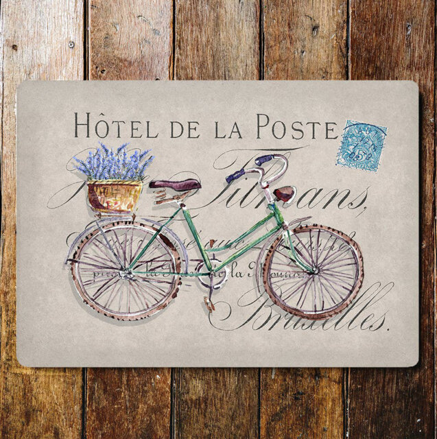 French Lavender Bicycle Bike Metal Wall DÃ©cor