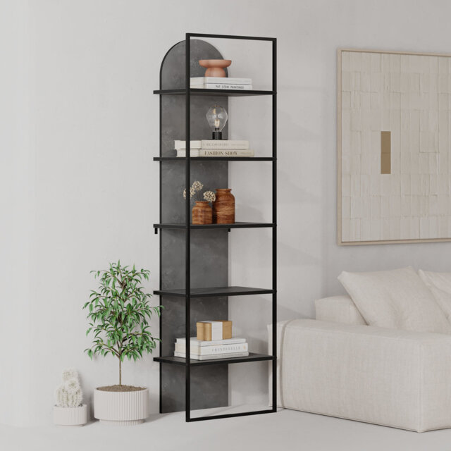 Archy Modern Bookcase 5-Tier Wall Mounted Shelf 180 cm