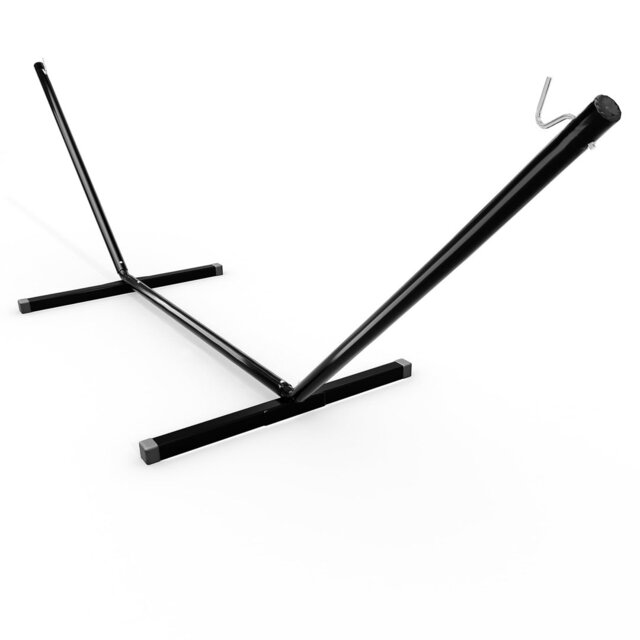 12 FT Heavy Duty Steel Hammock Stand – Portable 2-Person Stand with Hooks & Chains, 450 lbs Capacity for Outside, Patio, Backyard – Black