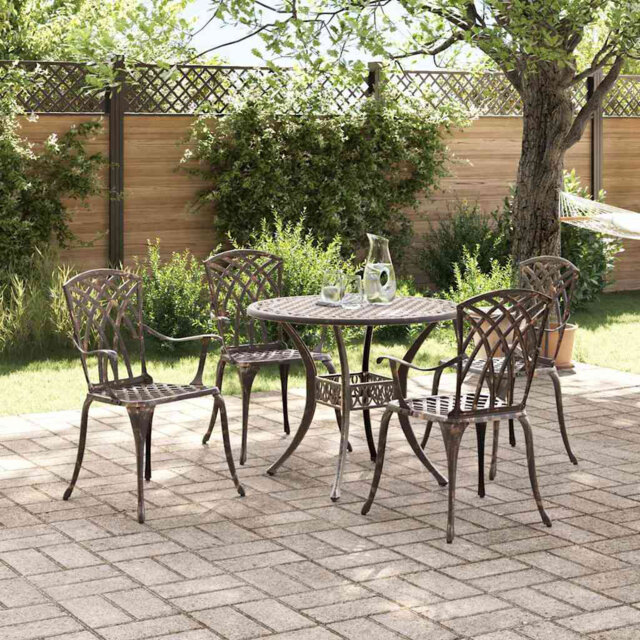 Garden Dining Set Aluminium Outdoor Furniture Patio Terrace Backyard