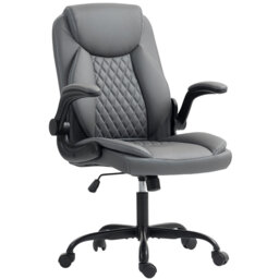 HOMCOM Executive Office Chair with Flip-Up Armrests for Home