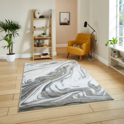 Tidal Daiki Machine Woven Silver Area Rug