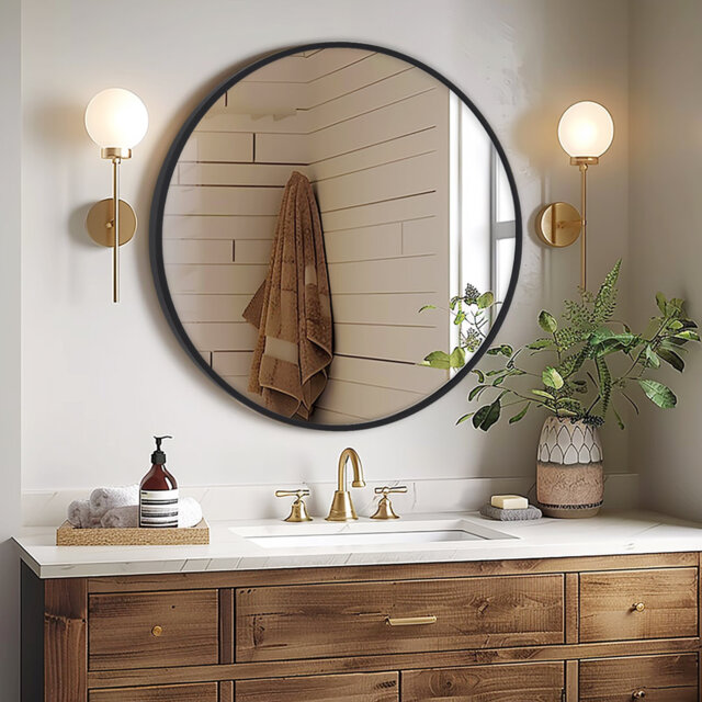 Aluminium Round Mirror