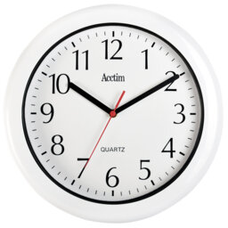 Acctim Outdoor Wall Clock Water & Weather Resistant Quartz White 30cm
