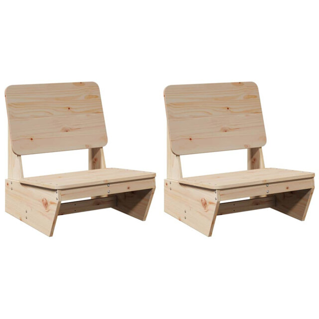 Garden Chairs 2 Pcs 60X64x70.5 Cm Wood Pine