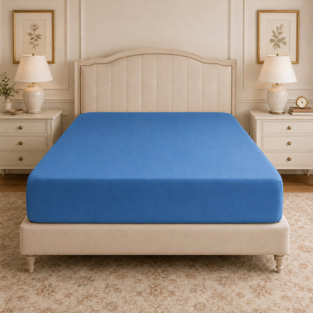 200 TC 50/50 Percale Polycotton Percale Fitted Sheet