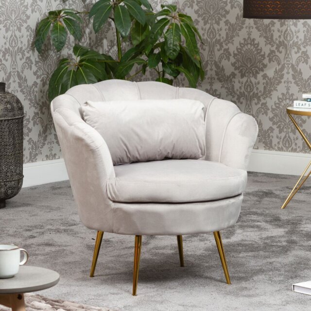 72Cm Wide Velvet Tub Chair