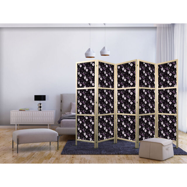 171cm H Solid Wood Folding Room Divider