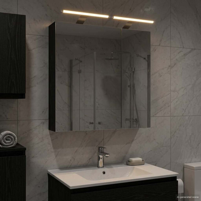 W H Wall Mounted Required Medicine Cabinet Mirror 2