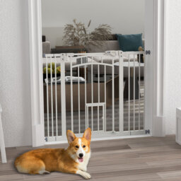 Steel Pressure Mounted Pet Gate With Door
