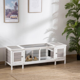 Rabbit Hutch Slide Out Tray for 24 Rabbits 161 x 505 x 533cm Grey