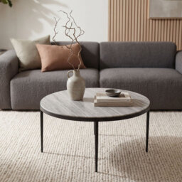 Round White Marble Coffee Table