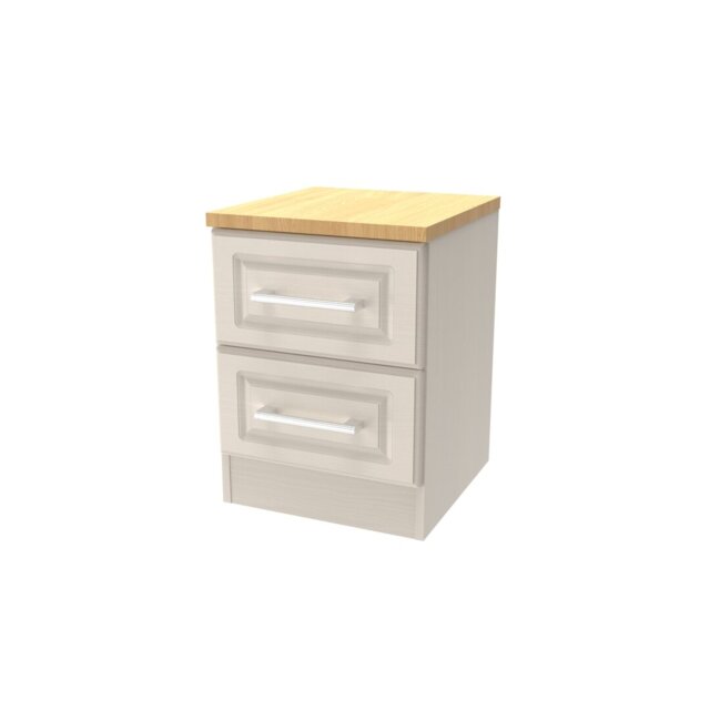 Kent Fully Assembled Kent 2 Drawer Bedside Cabinet Kashmir