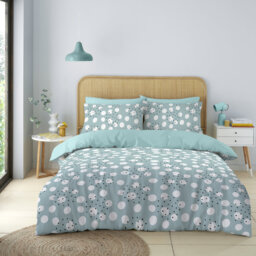 Premium Polka Dot Microfibre Duvet Cover Set with Pillowcases Super Soft Easy Care Breathable Bedding