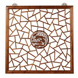 Hangzhou 100cm W x 100cm H Solid Wood Hanging Room Divider