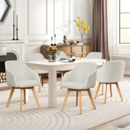 Swivel Linen Modern Upholstered Back Dining & Side Chair