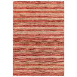 Wiens Red/Brown Striped Hand Braided Area Rug
