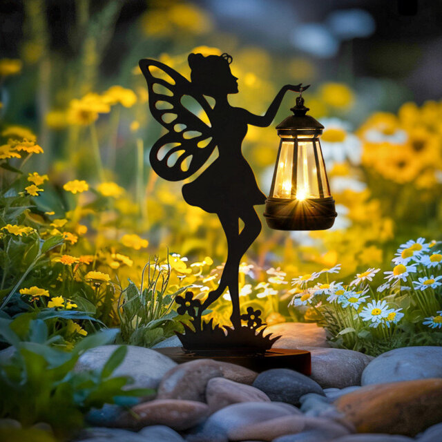 Fairies Silver Garden Statue
