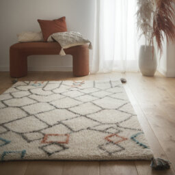 Berber Knotted Chain Ivory/Multi 160x230cm Rug