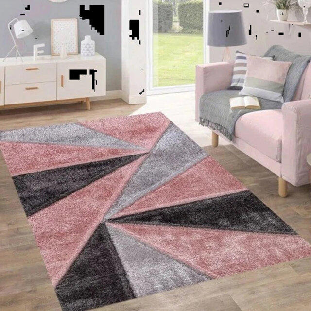 Soft Shaggy Rugs Modern Geometric Design Large Area Rugs For Living Room Bedroom Thick Fluffy Floor Mats Small Door Mat