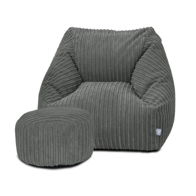 rucomfy Beanbags Big Kids Snuggle Chair - Large Corduroy Armchair for Kids & Teenagers - Home Furniture Living Room or Bedroom Seating - Machine Washa