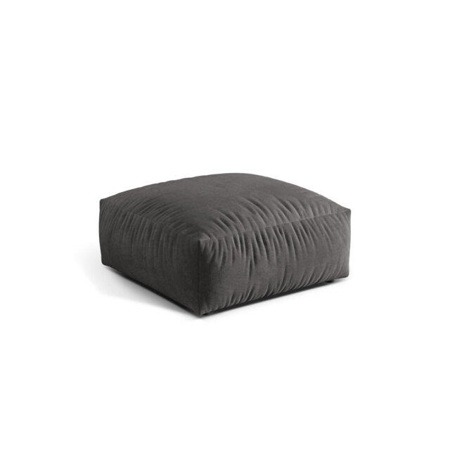 Carlens 106cm Wide Velvet Solid Colour Pouffe Ottoman