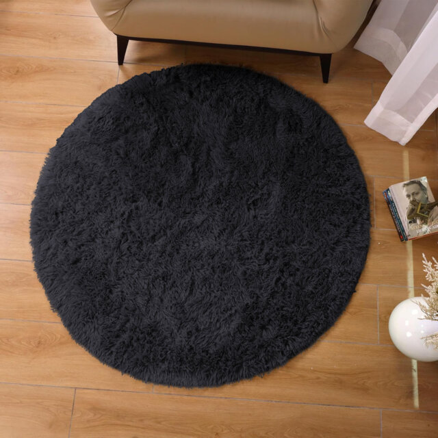Round Shaggy Area Rug â Plush Soft High Pile Floor Rug For Living Room & Bedroom