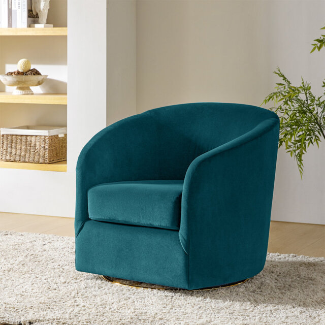 Amarante Contemporary and Classic Velvet Swivel Chair