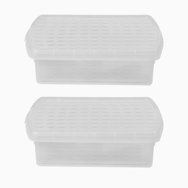 Wham Clip Rectangular Plastic Storage Boxes with Secure Clip Lock Lids Clear/Clear/Clear