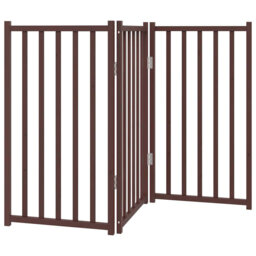 Archie & Oscar Dog Gate Foldable 3 Panels Black 150 Cm Solid Wood Fir