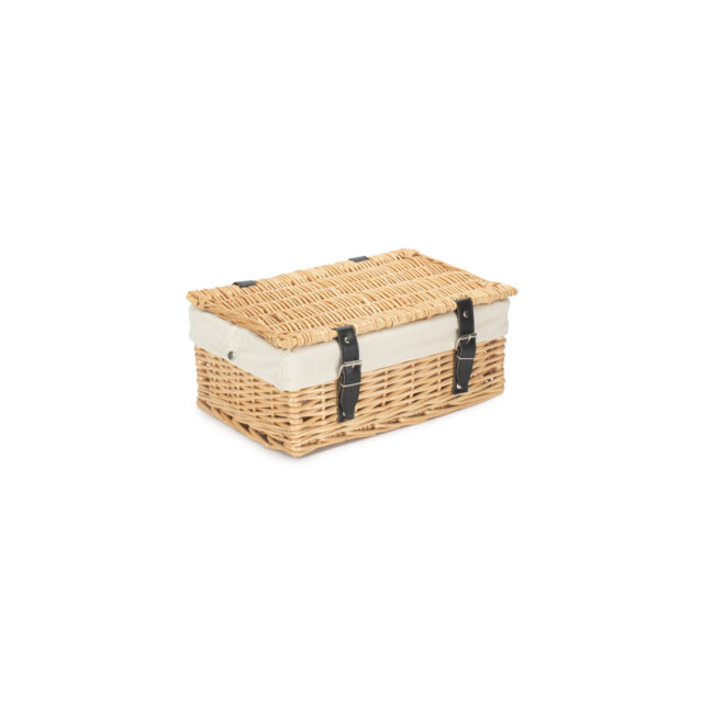 "Lily Manor Wicker 14"" Empty Hamper Basket with Lining"