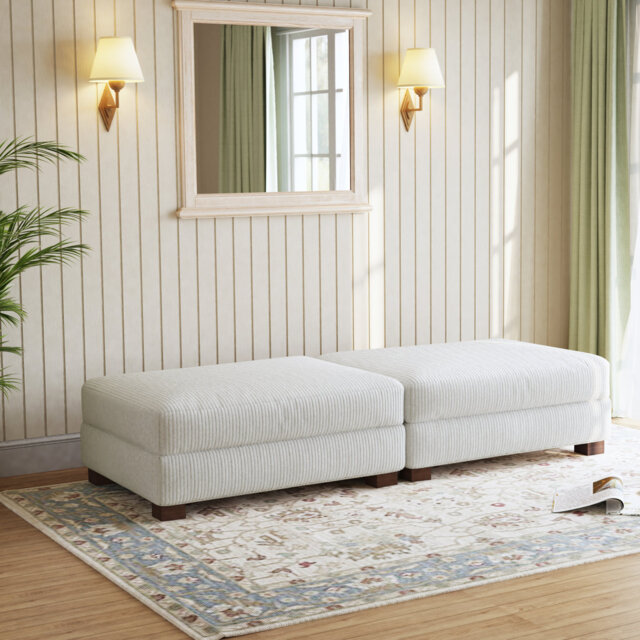 Maelina 110.7Cm Wide Square Standard Ottoman