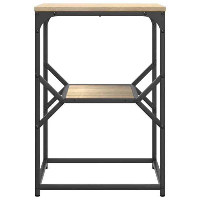 Side Table Sonoma Oak 41 X 40 X 60 Cm Engineered Wood And Steel