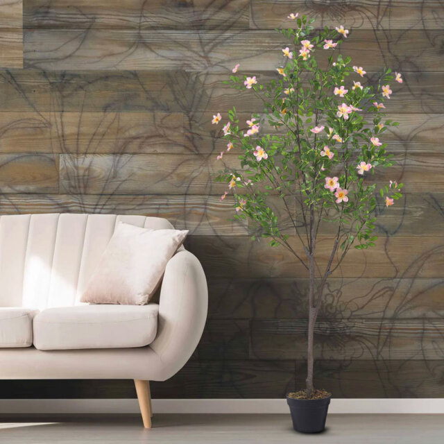 Ameliana 160cm Artificial Frangipani Blossom Tree in Pot for Decoration