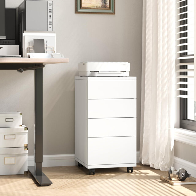 33cm Wide 4 -Drawer Mobile File Cabinet