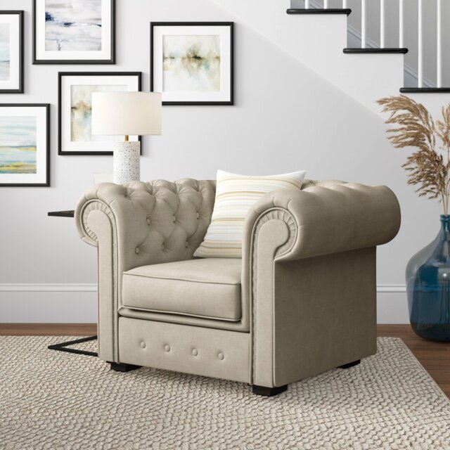 Allegra Upholstered Chesterfield Chair