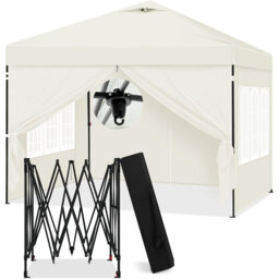 Gazebo 3 X 3 M, Folding Gazebo With Side Walls, Waterproof, Stable, Winterproof, Outdoor Garden Gazebo, Party Tent, Garden Tent, Height Adjustable, Uv