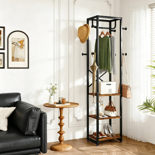 Freestanding 8 - Hook Coat Rack