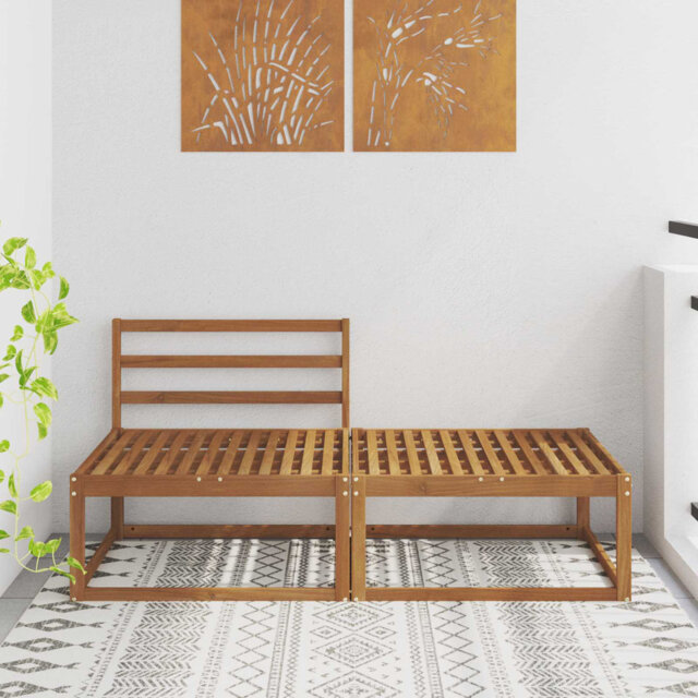 Sectional Sofa Units Natural Solid Acacia Wood Garden Furniture Balcony