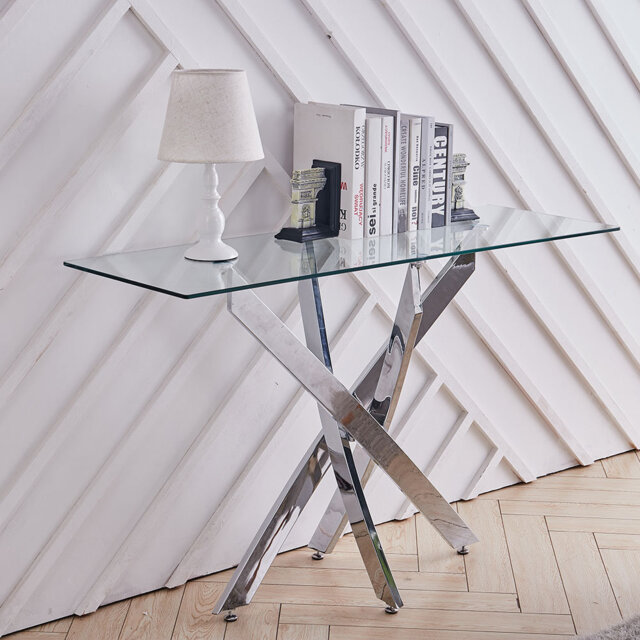 Rectangular Glass Fashion Dining Table
