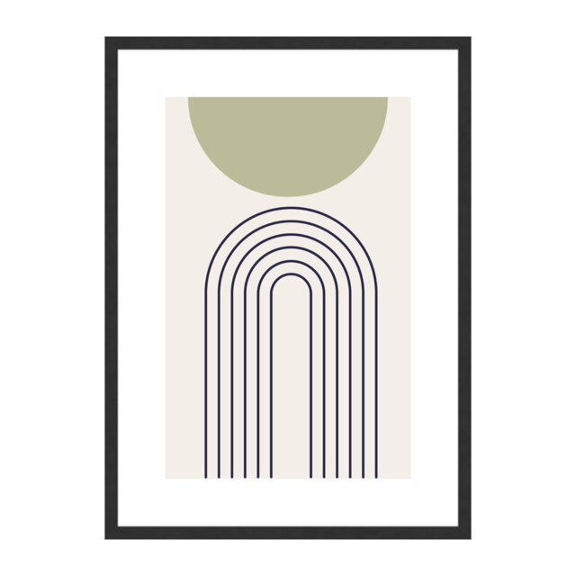 Velino Wooden Photo Frame 50 x 70 cm with Abstract Poster Print