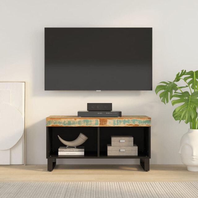 Borough Wharf TV Cabinet 85X33x43.5 Cm Solid Wood Acacia
