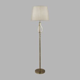 Almond 152cm Chrome Traditional Floor Lamp