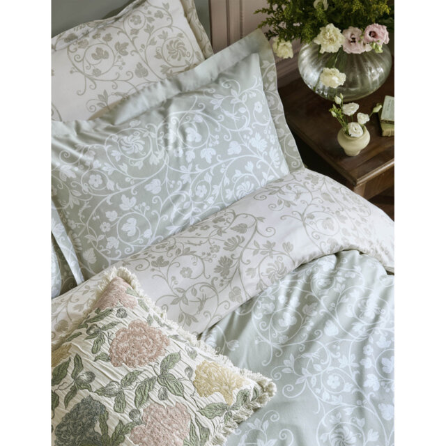 Tudor Trail Sage 250 Thread Count Oxford Pillowcase Pair