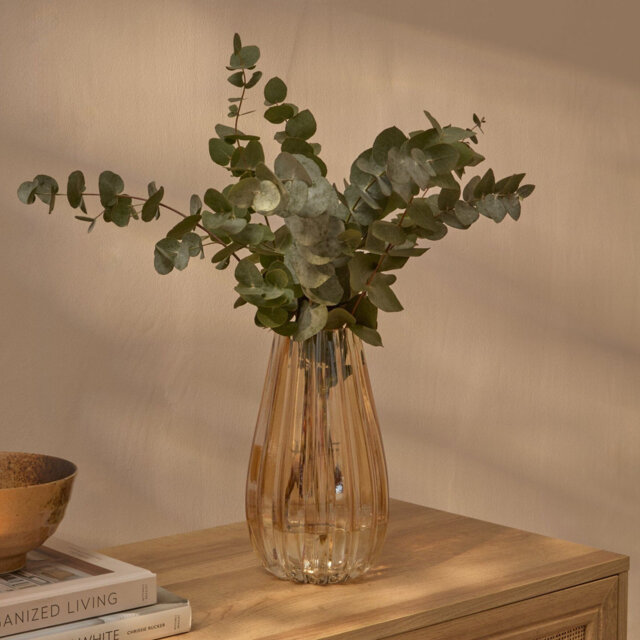 Yellow Glass Table Vase