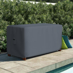 Heavy-Duty Waterproof Rectangle Ottoman Outdoor Deck Box Cover, Outdoor Rectangle Storage Box Bench Patio Deck Box Cover