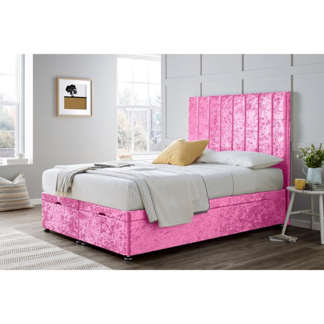 "Bakersfield Gai End Lift Ottoman Bed with 54"" Floorstanding Headboard"