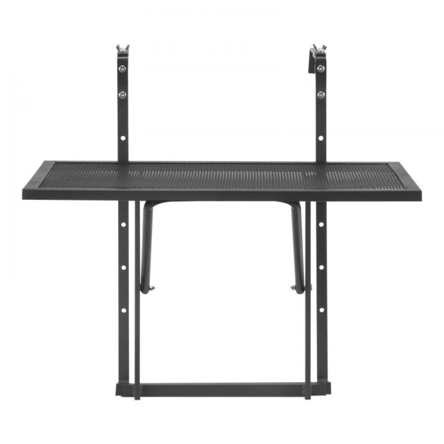 Balcony Hanging Table 19 x 24 in Outdoor Metal Patio Railing Table Adjustable
