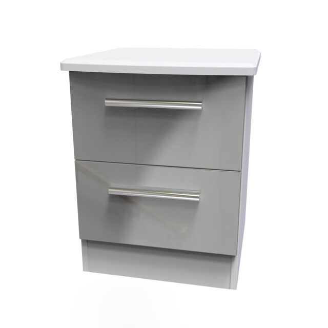 Fully Assembled Yantarni 2 DrawerÂ Bedside Table